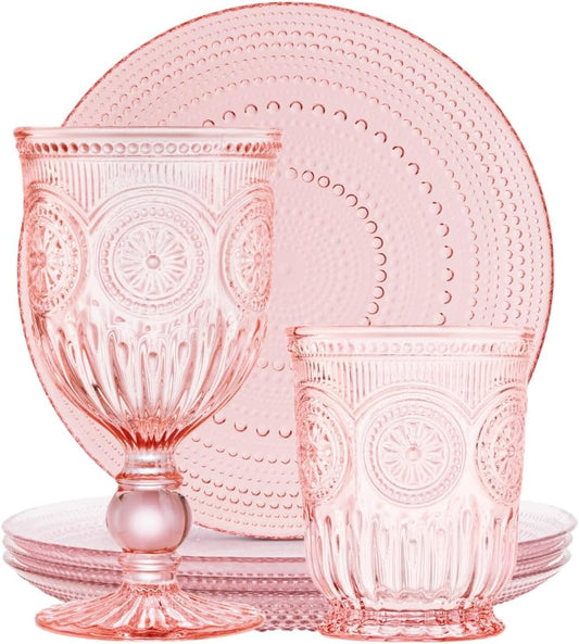 The Entertainers Delight - Pink Glassware Bundle