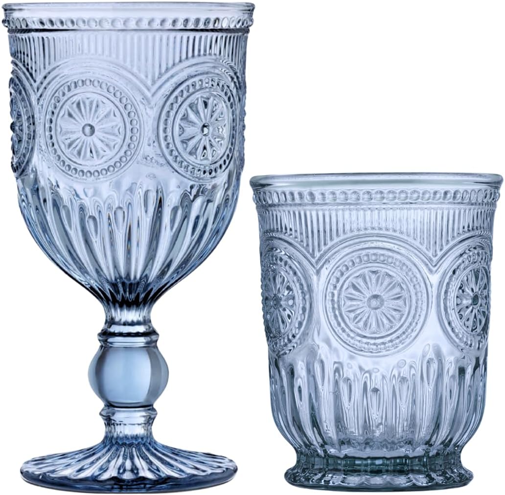 The Sip & Swirl Duo - Blue Glassware Bundle