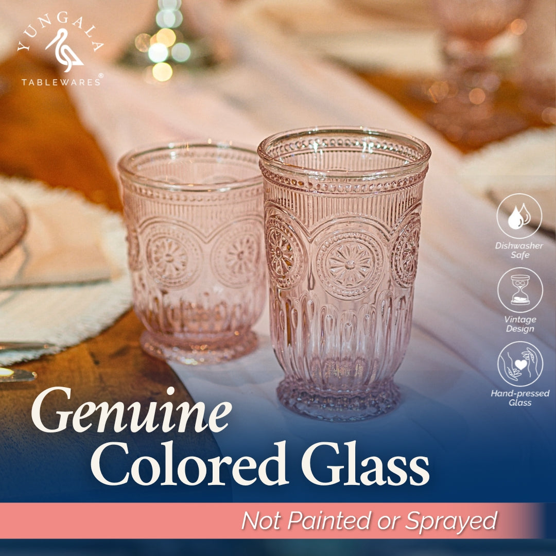 Pink Highball Glasses (Tall Tumblers)