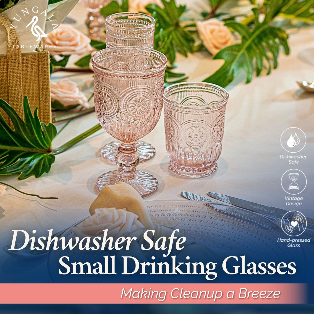 Pink Water Glasses (Small Tumblers)