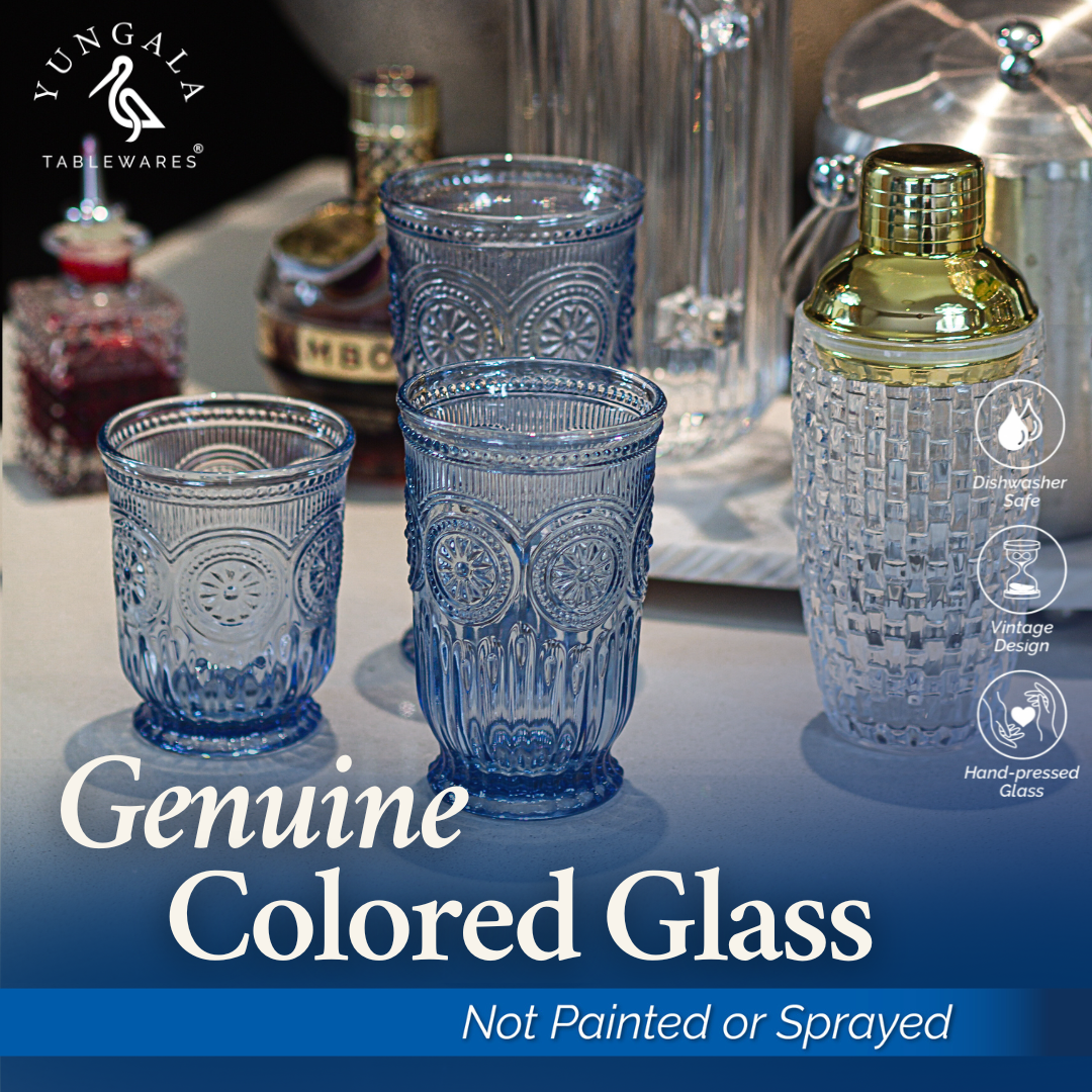 Tall Blue Sunflower Tumblers