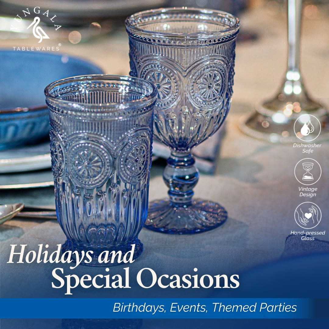 Tall Blue Sunflower Tumblers