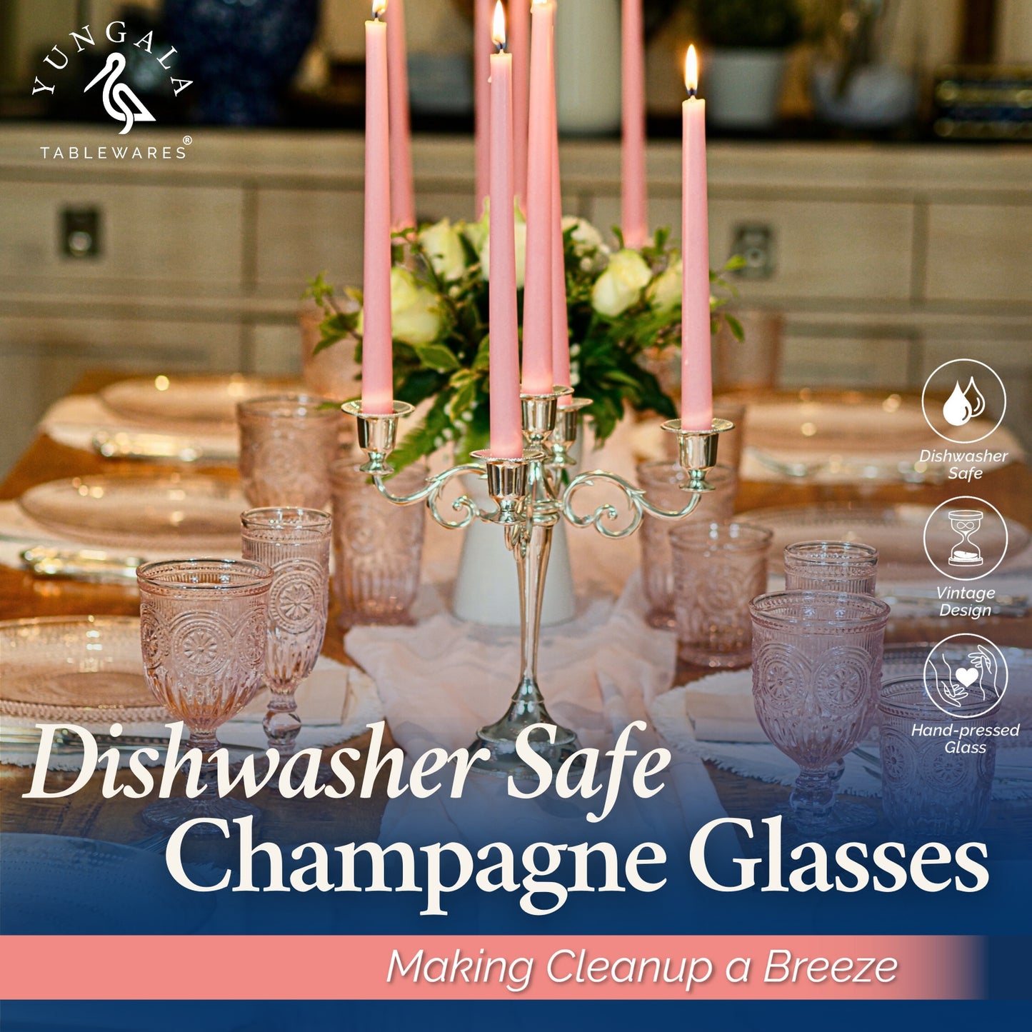 Pink Champagne Flutes