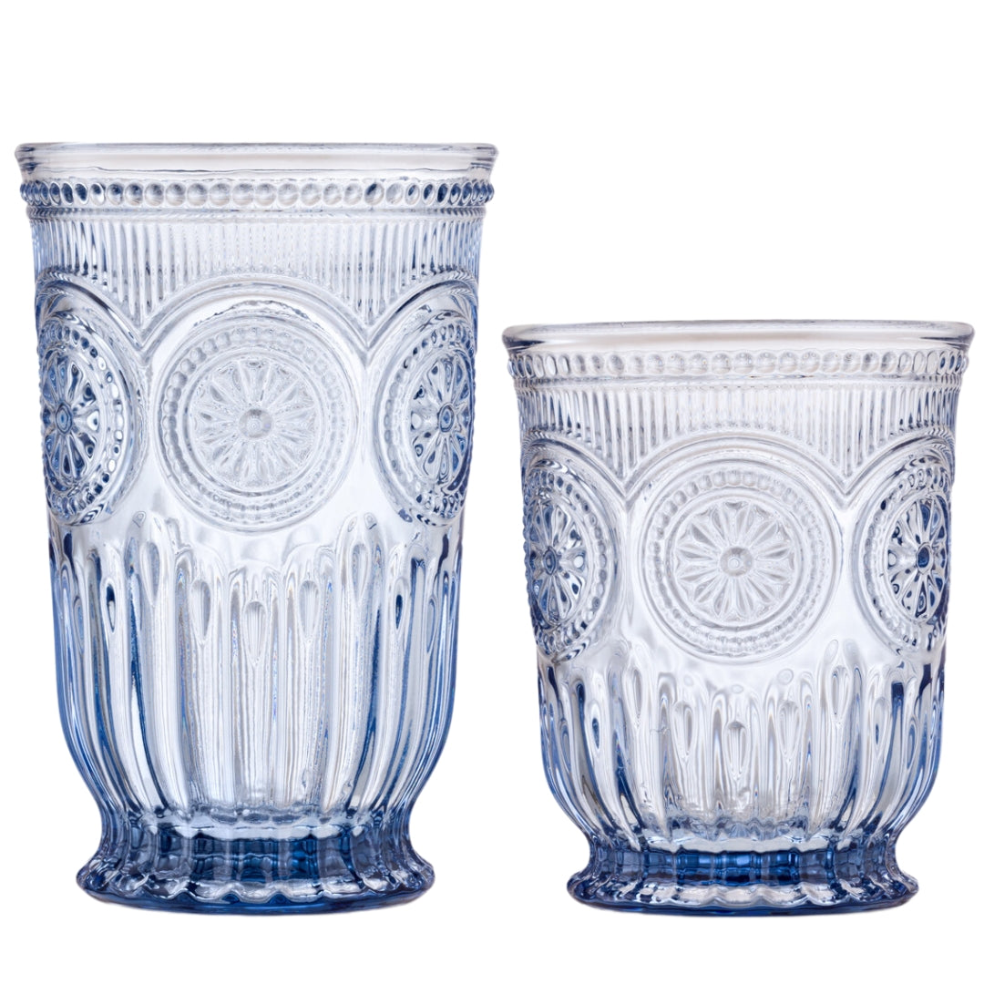 Tall Blue Sunflower Tumblers