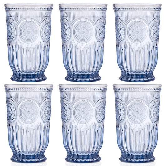 Tall Blue Sunflower Tumblers